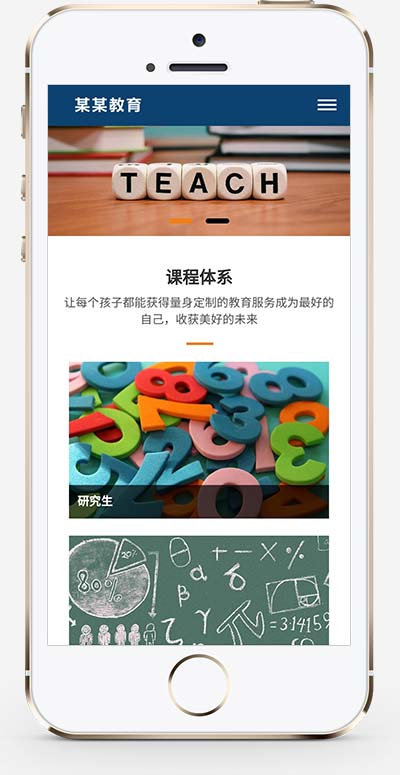 (自适应移动端)响应式教育培训集团网站模板 大气的教育培训机构网站源码下载